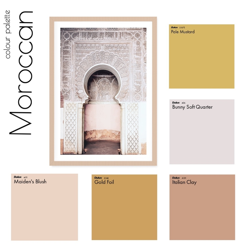 Colour Palette - Moroccan Mood Board by Clarice & Co - Interiors on Style Sourcebook