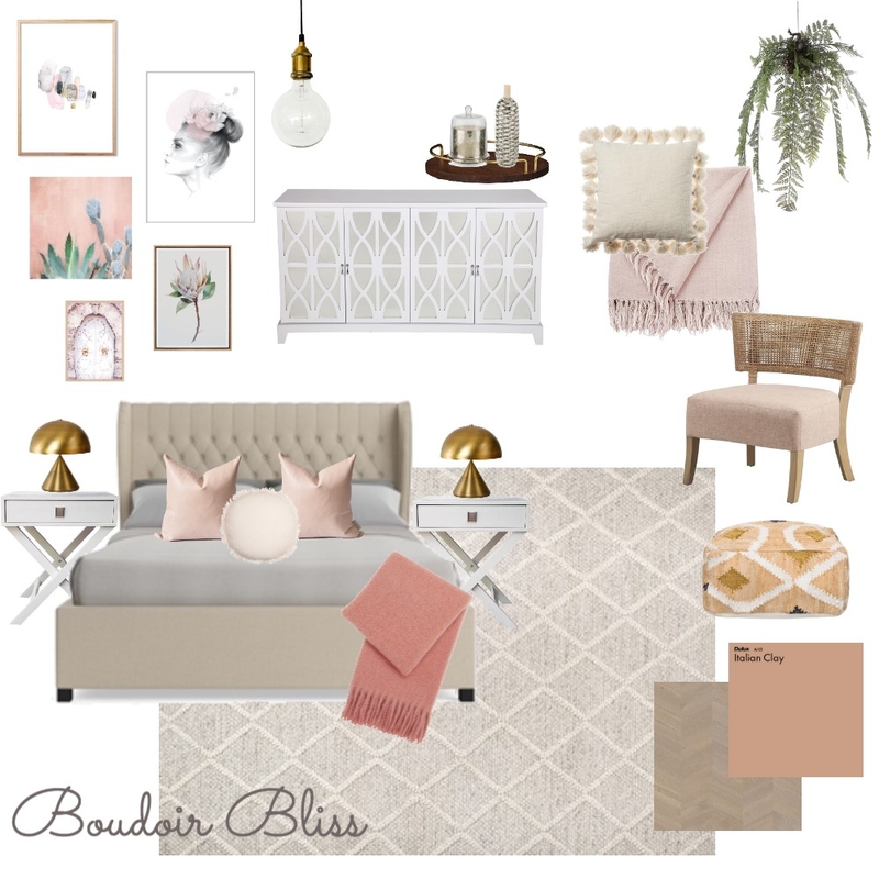 Boudoir Bliss Mood Board by Eliza Grace Interiors on Style Sourcebook