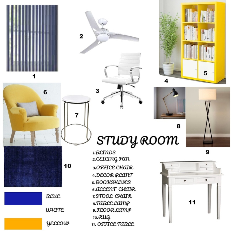 STUDY ROOM Mood Board by snehal on Style Sourcebook