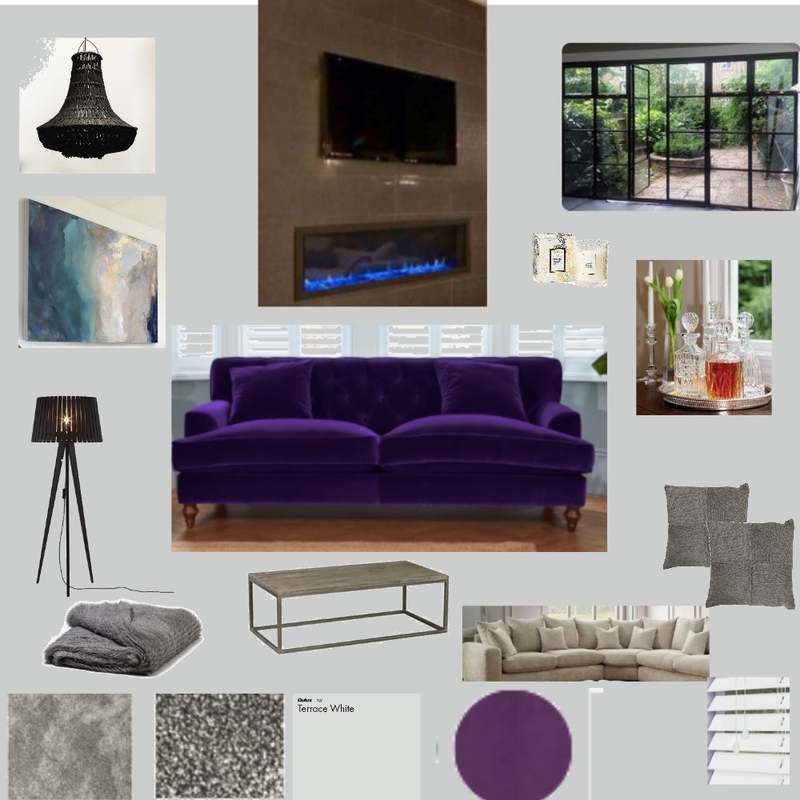 Contemporary/elegant Reception/TV room Mood Board by LMH Interiors on Style Sourcebook