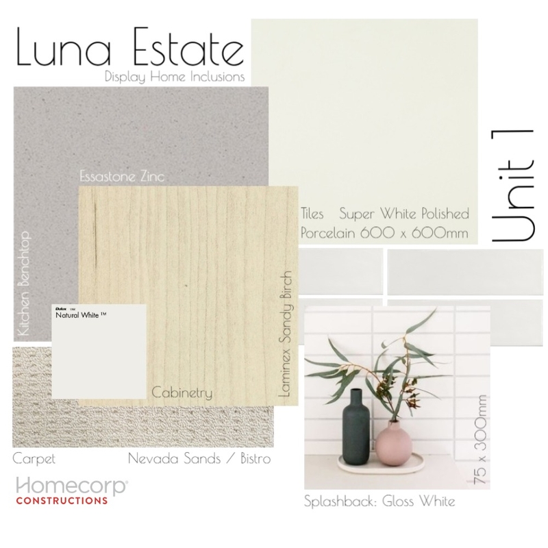Unit 1 - Luna Estate (Homecorp) Mood Board by incasrise on Style Sourcebook