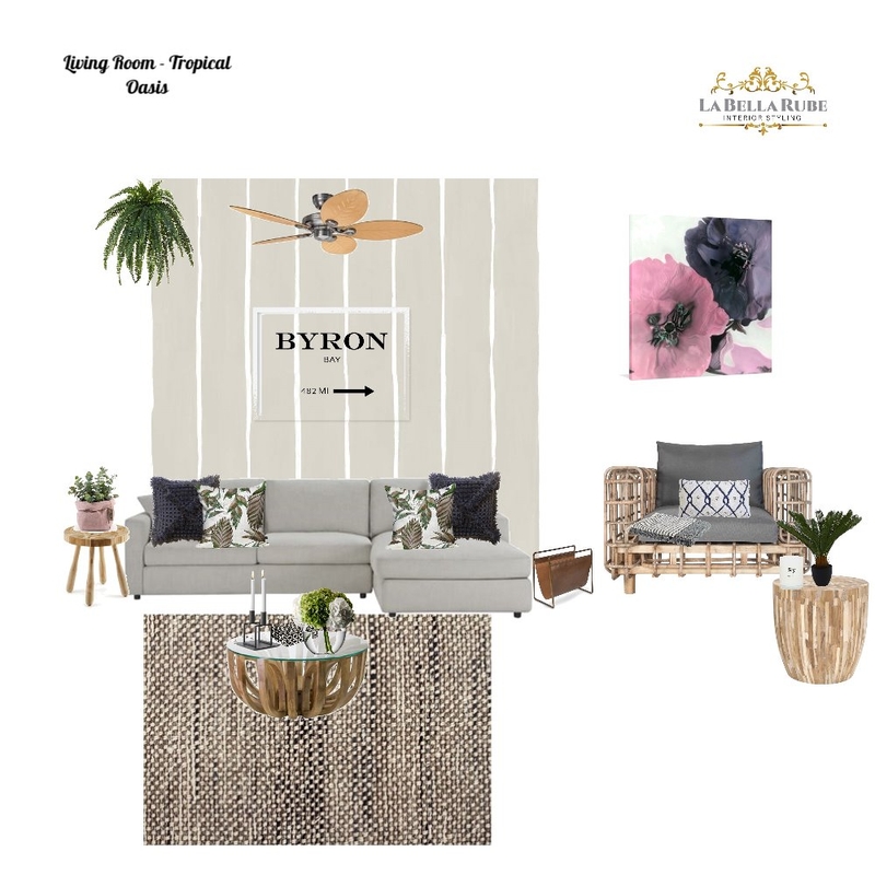 Living room tropical oasis Mood Board by La Bella Rube Interior Styling on Style Sourcebook