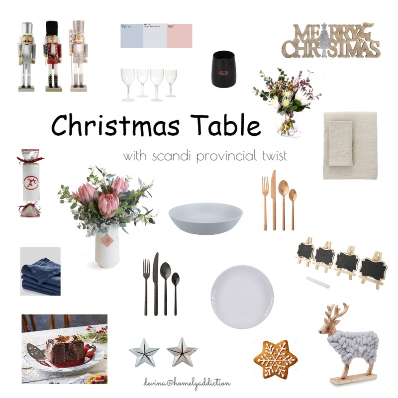 Christmas Table setting Mood Board by HomelyAddiction on Style Sourcebook