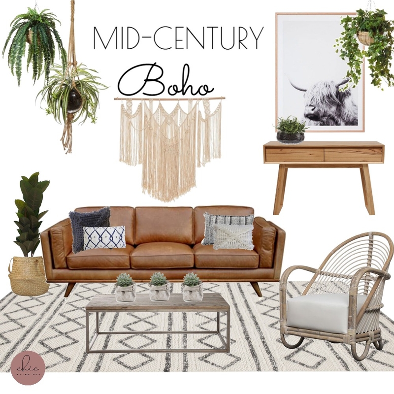 MID CENTURY BOHO Mood Board by ChicDesigns on Style Sourcebook