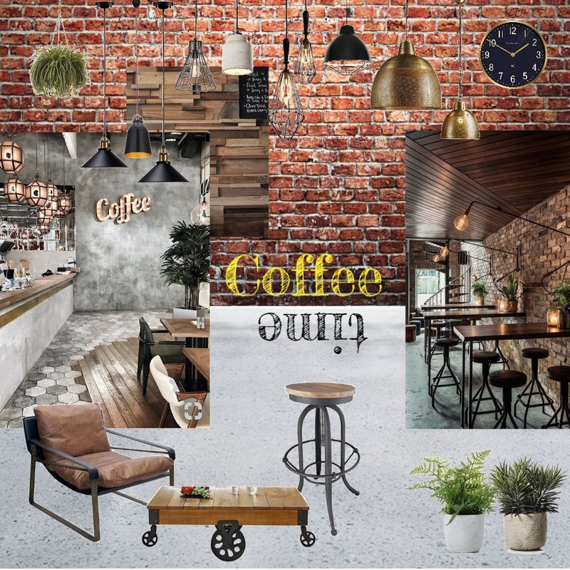 Industrial Coffee Shop Mood Board by gsagoo on Style Sourcebook