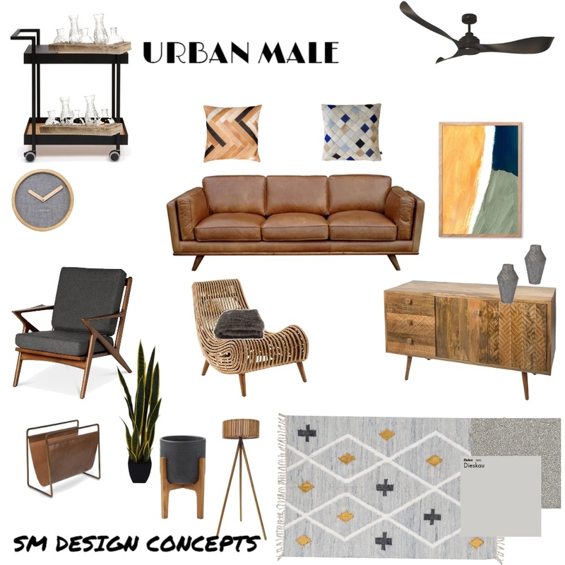 URBAN MALE Mood Board by LuvDesign on Style Sourcebook