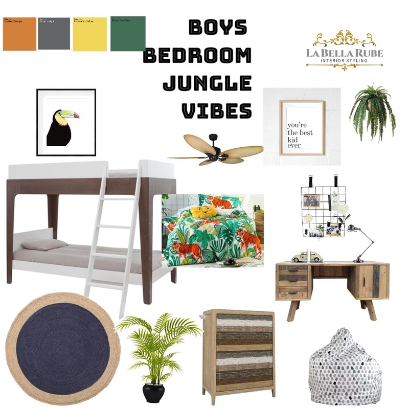 Boys Bedroom Mood Board by La Bella Rube Interior Styling on Style Sourcebook