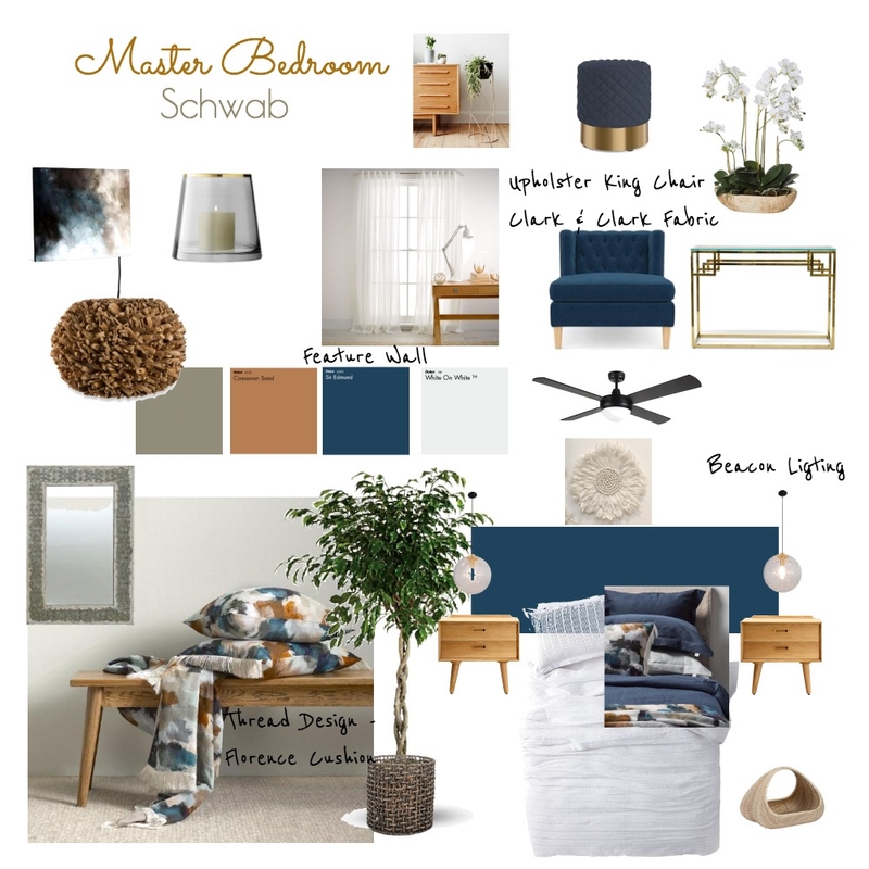 Schwab master bedroom Mood Board by staceyloveland on Style Sourcebook