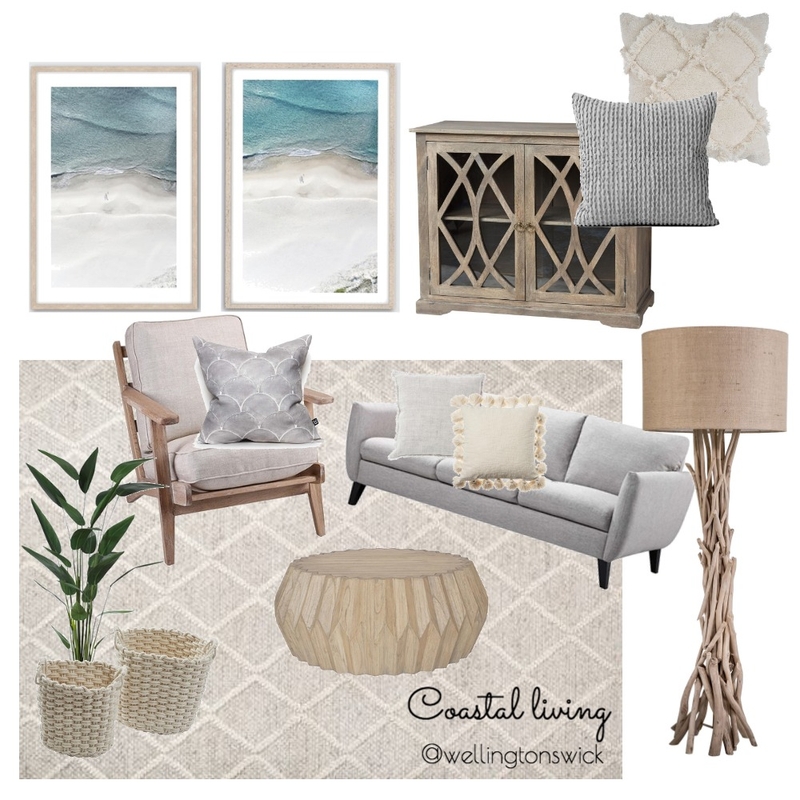 Coastal living room Mood Board by JessWell on Style Sourcebook