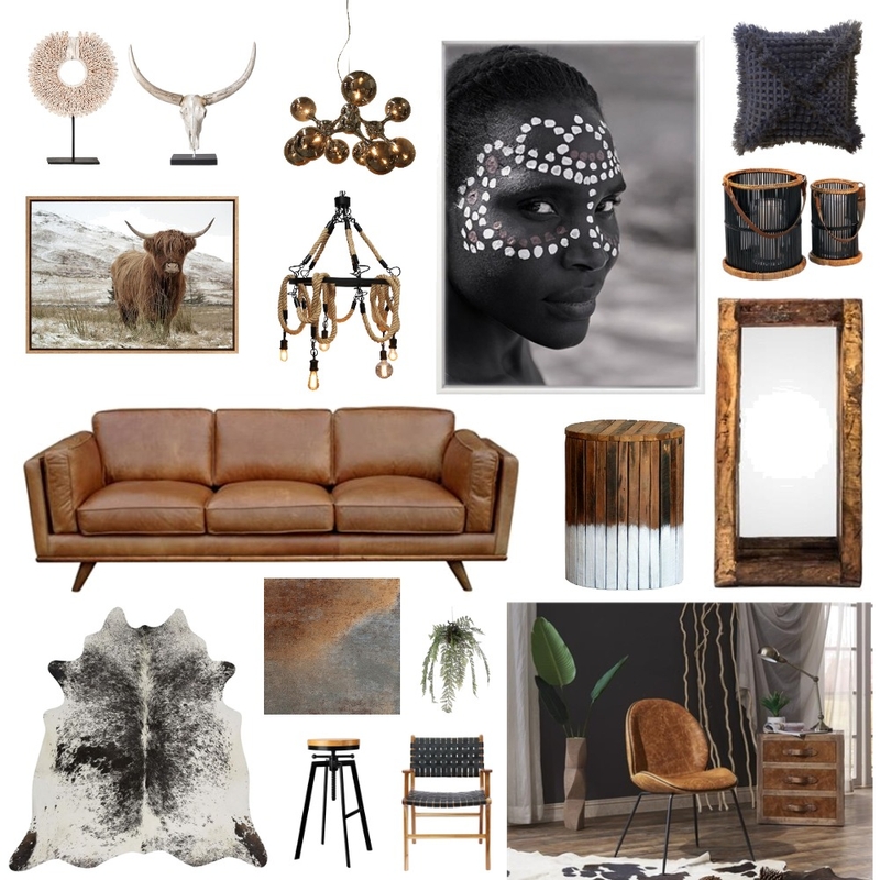 Living Area Rustic/Masculine Mood Board by CourtneyDedekind on Style Sourcebook