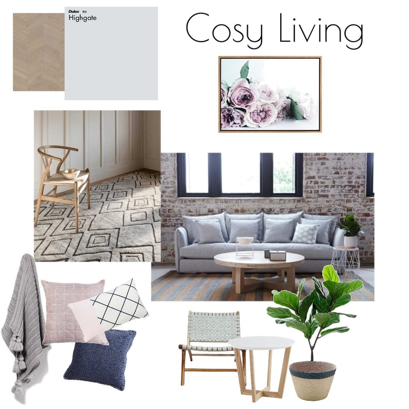 Cosy Living Mood Board by Reflective Styling on Style Sourcebook