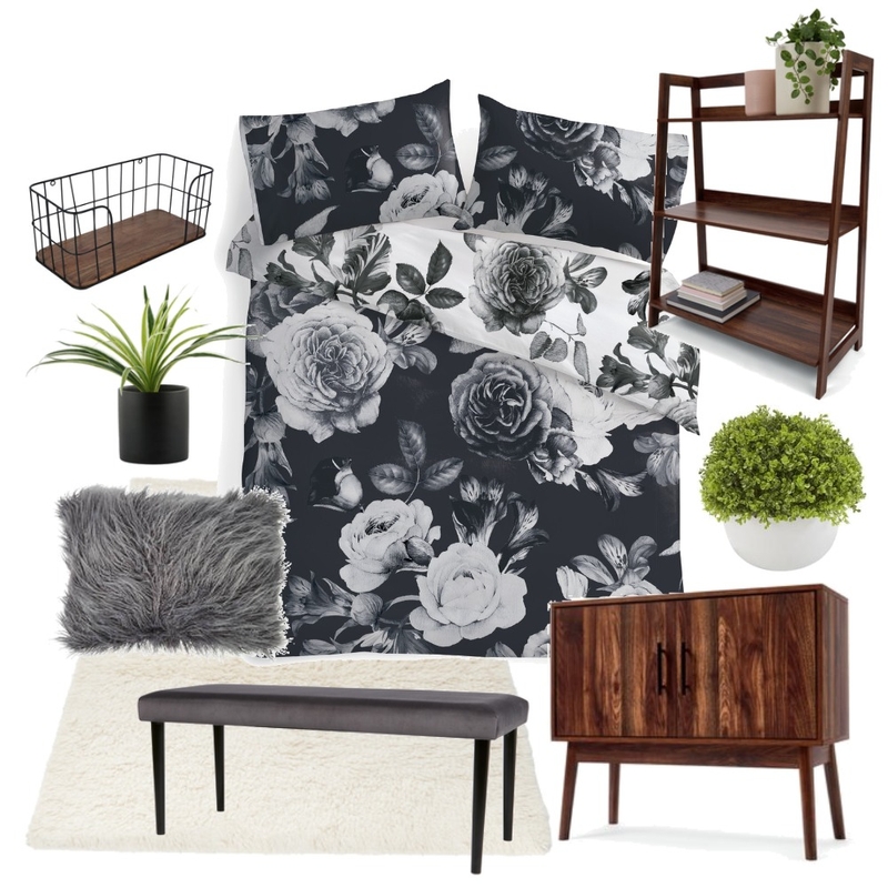 Bedroom - Kmart Wood/Black &amp; White Mood Board by mariah.cooke on Style Sourcebook