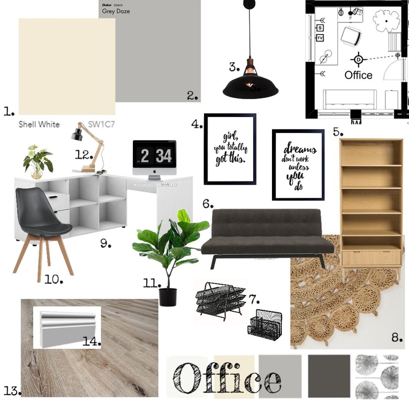 Office Study Mood Board by Kailey van den Oever on Style Sourcebook