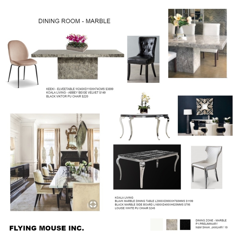 Dining zone -marble Mood Board by Flyingmouse inc on Style Sourcebook