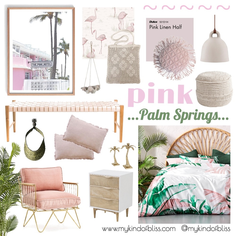 Pink Palm Springs Mood Board by My Kind Of Bliss on Style Sourcebook