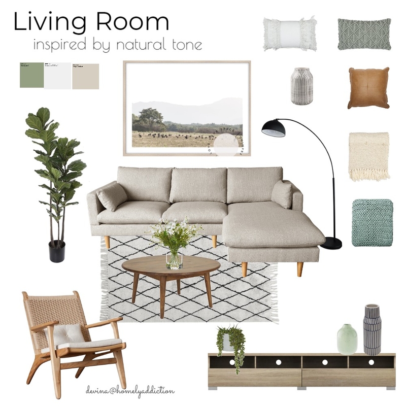 Nature inspired living Mood Board by HomelyAddiction on Style Sourcebook