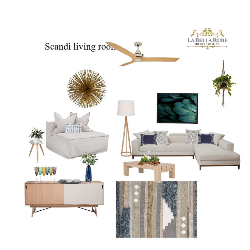scandi linving room Mood Board by La Bella Rube Interior Styling on Style Sourcebook