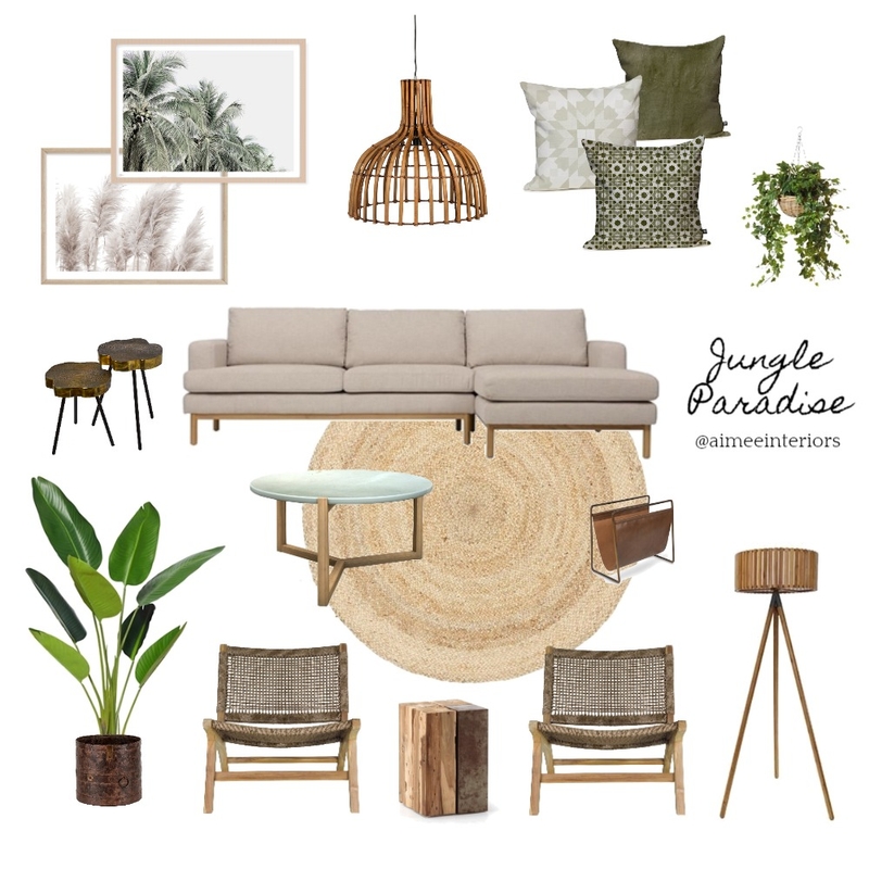 Jungle Paradise Mood Board by Amy Louise Interiors on Style Sourcebook