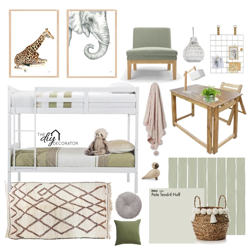 Jungle Kids Room Mood Board by Thediydecorator on Style Sourcebook