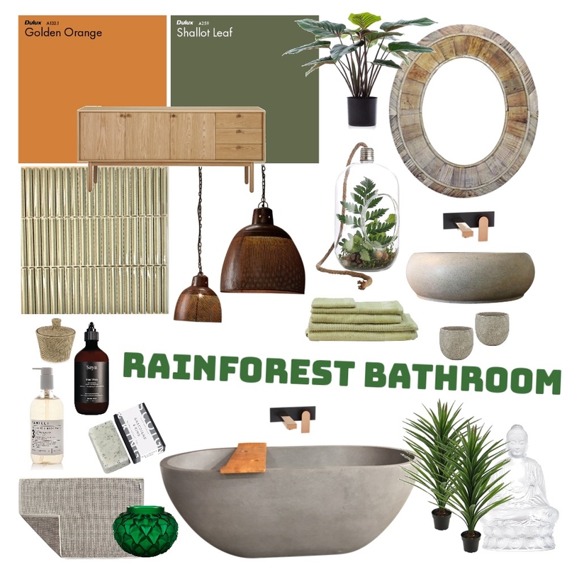 Rainforest Bathroom Mood Board by Danant on Style Sourcebook