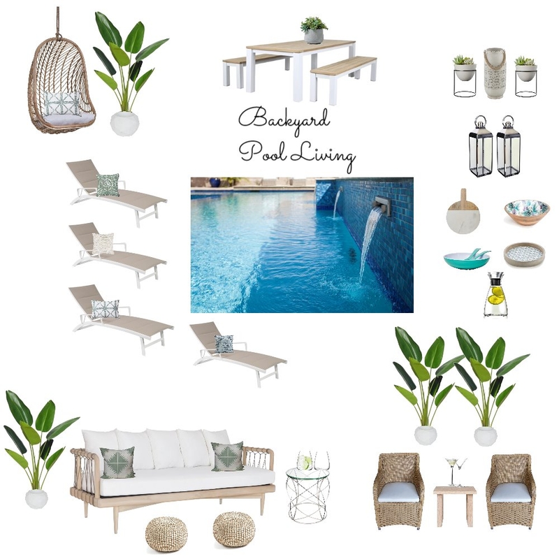 Backyard Pool Living Mood Board by MelissaBlack on Style Sourcebook