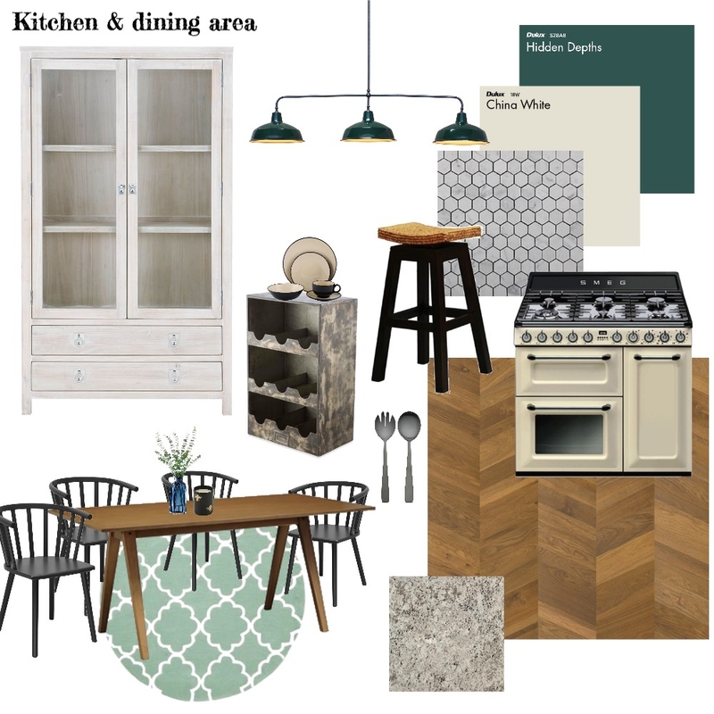 Module 9: Kitchen &amp; dining area Mood Board by lizziemcal on Style Sourcebook