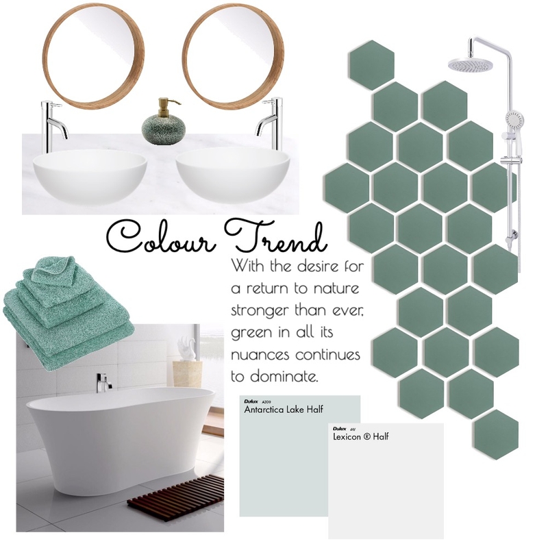 Green Bathroom Mood Board by ES Abode on Style Sourcebook