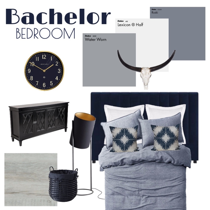 BACHELOR BEDROOM Mood Board by ES Abode on Style Sourcebook