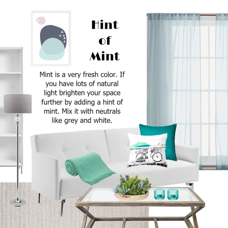 Mint. Bright. Living Space. Mood Board by Cassandra on Style Sourcebook