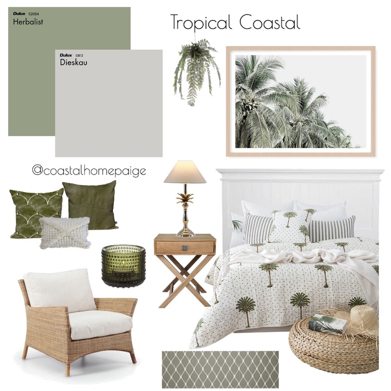 Tropical Coastal Mood Board by CoastalHomePaige on Style Sourcebook