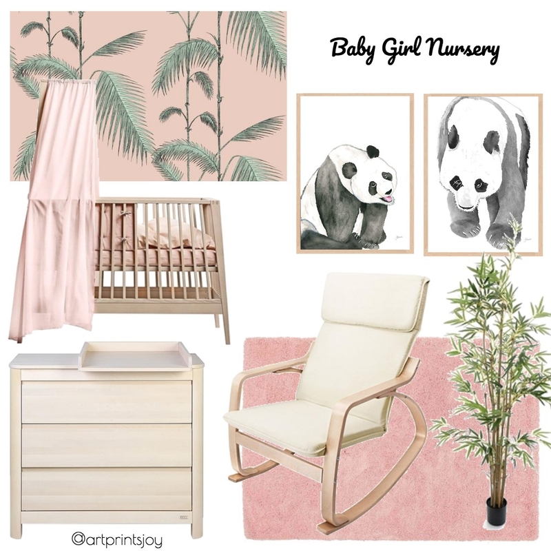 Baby Girl Nursery Mood Board by artprintsjoy on Style Sourcebook