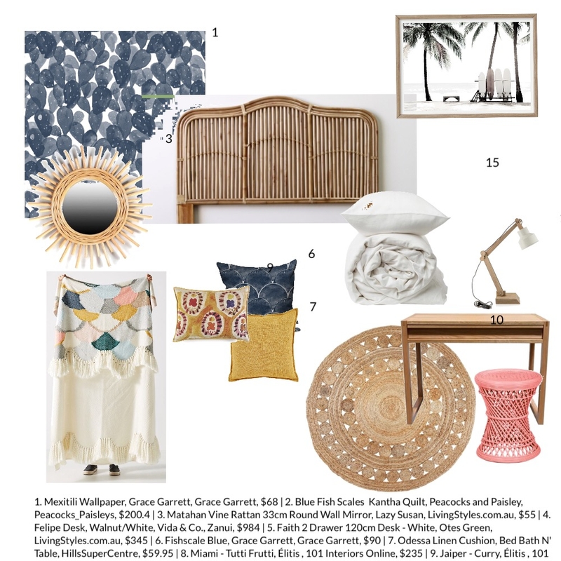 Children’s Boho Bedroom Mood Board by Thehouseonbeachroad on Style Sourcebook