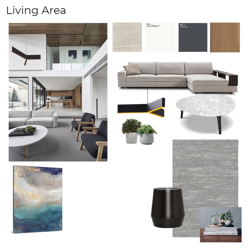 Clean and Warm Living Room Mood Board by azrelusmagnus on Style Sourcebook