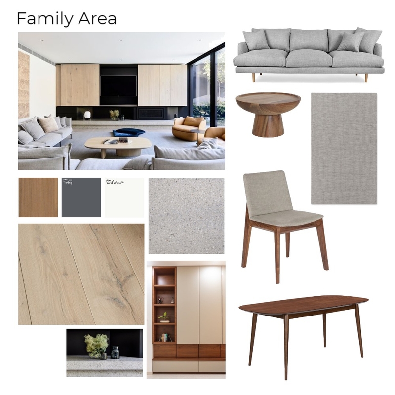 Family Area Mood Board by azrelusmagnus on Style Sourcebook