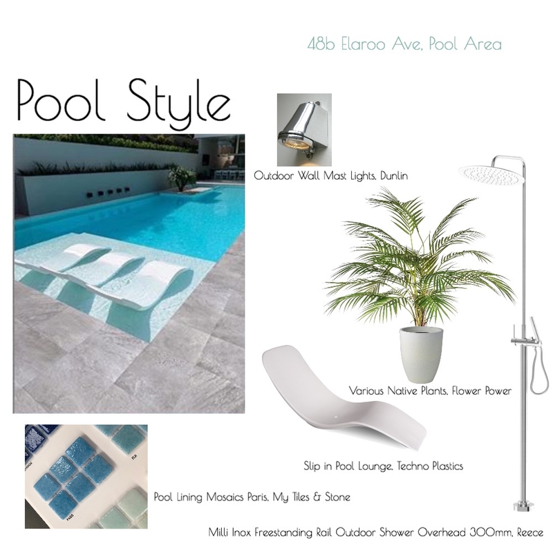 48b Elaroo Ave, Pool Area Mood Board by Design Divine on Style Sourcebook