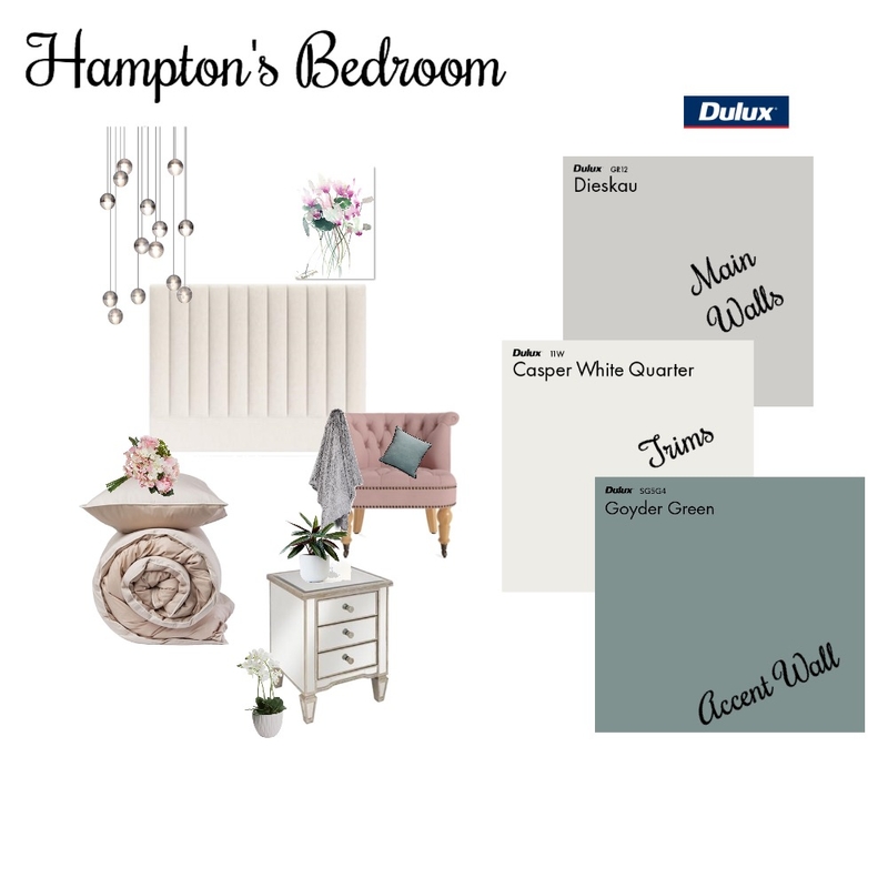 Dulux Hampton’s style bedroom Mood Board by Dulux Colour Design Service on Style Sourcebook