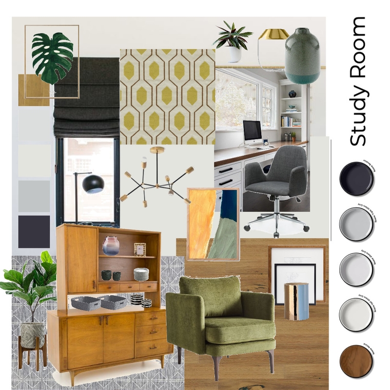 Study Room Moodboard Mood Board by CLEVERinteriors on Style Sourcebook