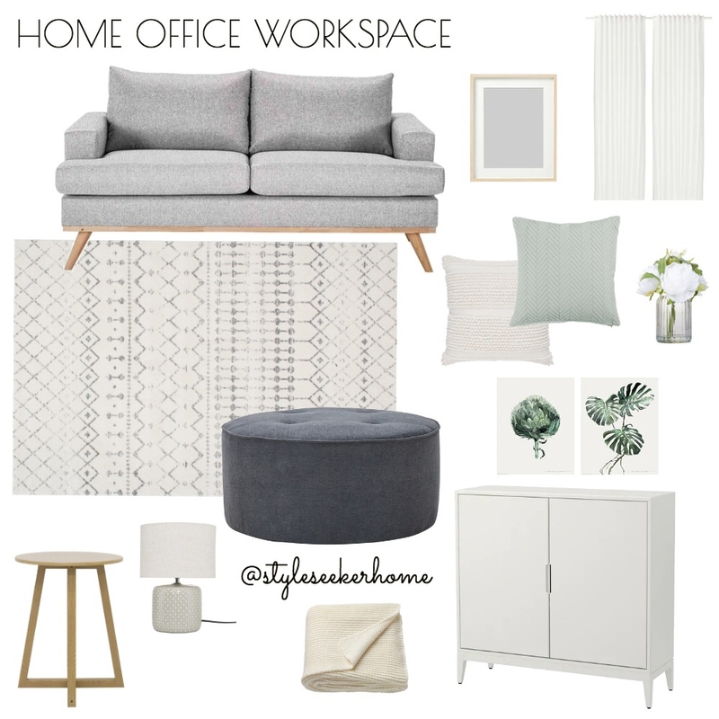 Home Office Workspace Mood Board by styleseekerhome on Style Sourcebook