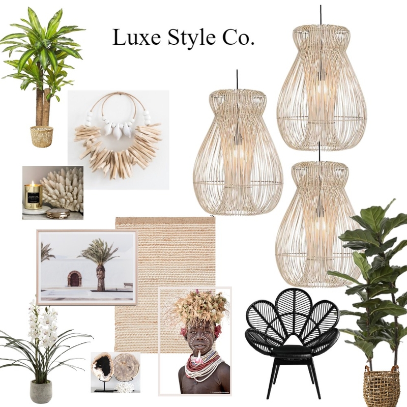 Coastal Boho Entrance Mood Board by Luxe Style Co. on Style Sourcebook