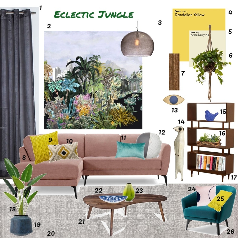 Eclectic Jungle Mood Board by JoannaLee on Style Sourcebook