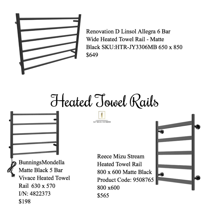 Heated Towel Rails Mood Board by jvissaritis on Style Sourcebook