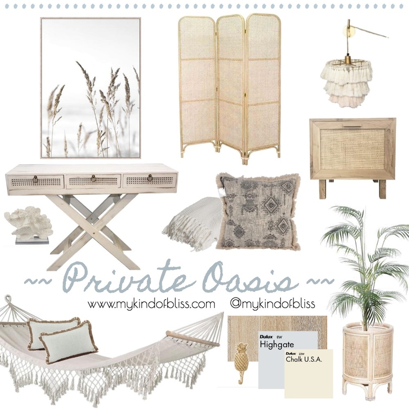 Private Oasis Mood Board by My Kind Of Bliss on Style Sourcebook