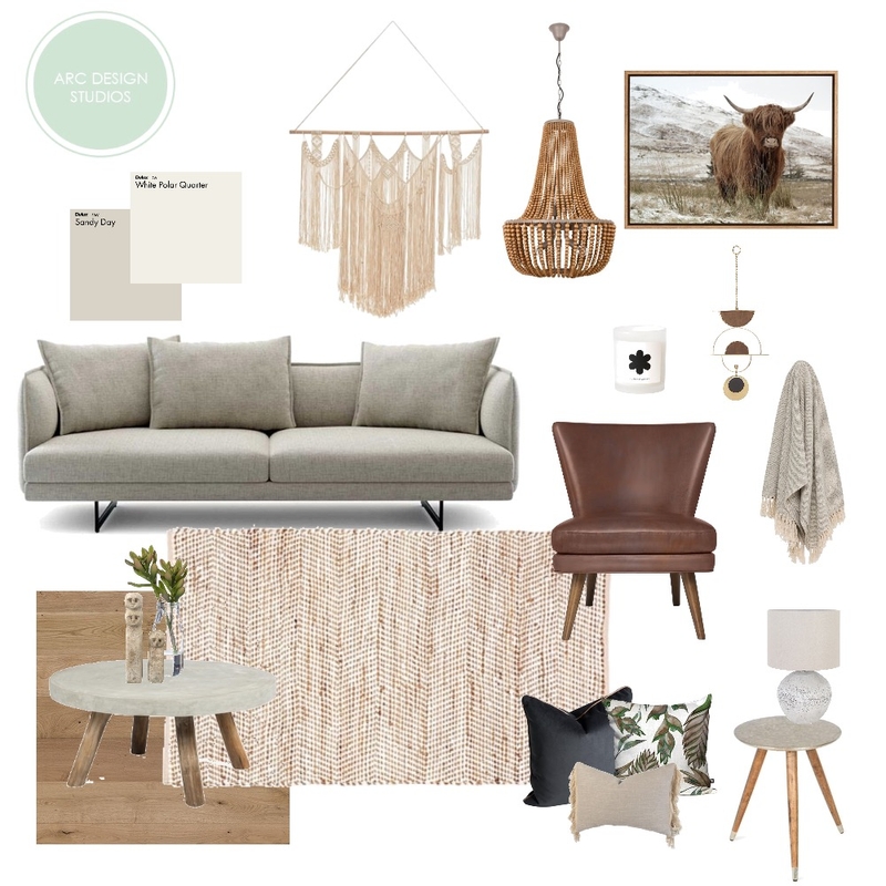 Earthy Tones | Living Mood Board by Arc Designs on Style Sourcebook
