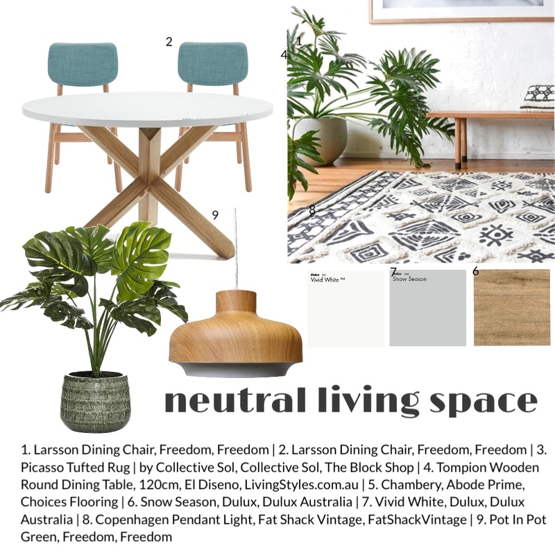 Neutral Living Space Mood Board by Shanna McLean on Style Sourcebook