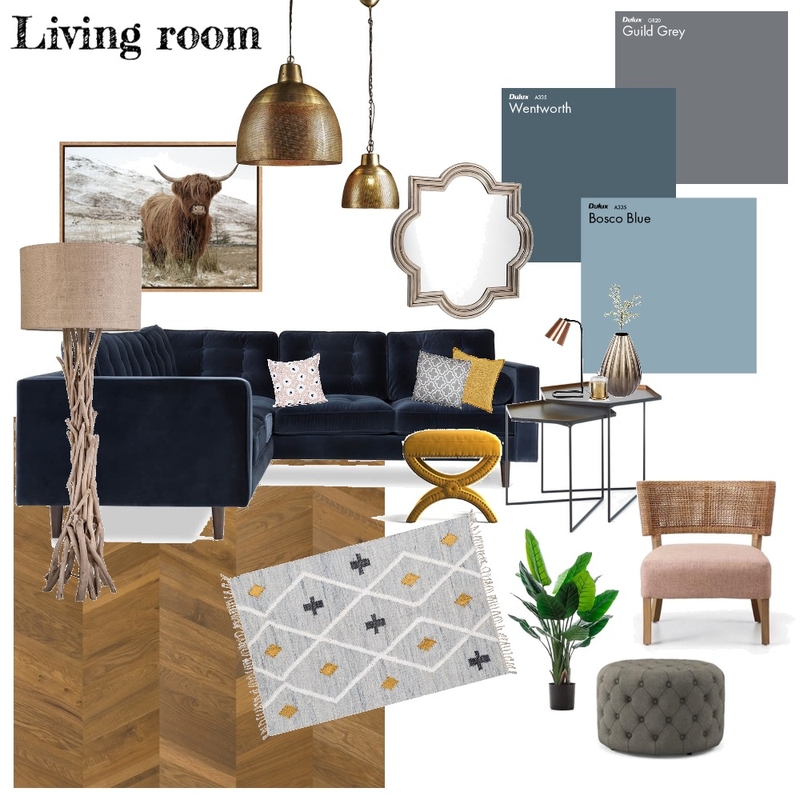 Living room: Module 10 Mood Board by lizziemcal on Style Sourcebook