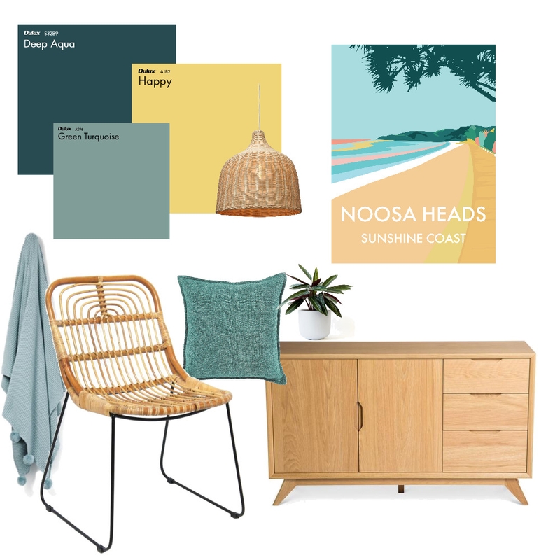 Noosa Heads Tropical Mood Board by Seascape Prints on Style Sourcebook