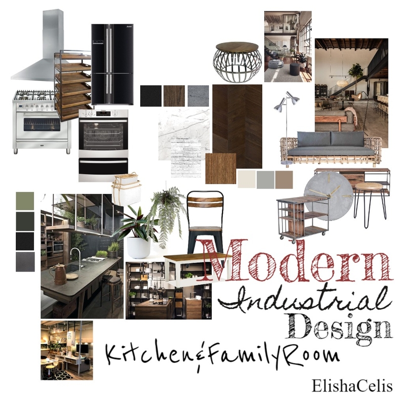Modern Industrial Kitchen Design Mood Board by ElishaCelis on Style Sourcebook