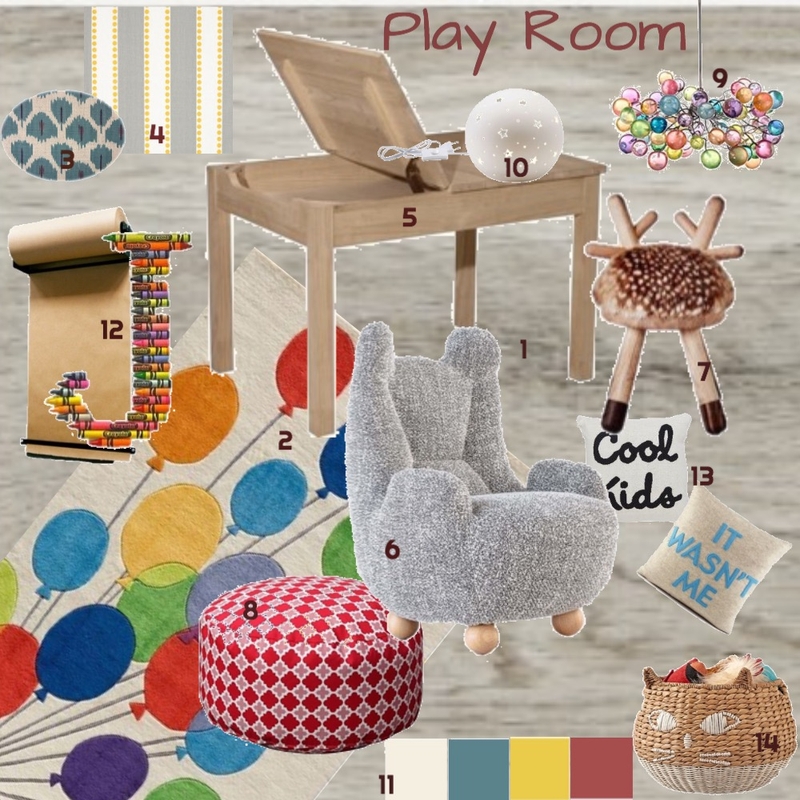 Play Room Mood Board by allbuttonedup on Style Sourcebook