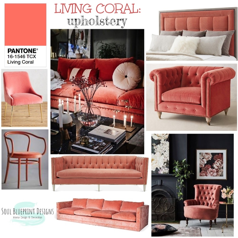 Living Coral  - Upholstery Mood Board by Taylah O'Brien on Style Sourcebook