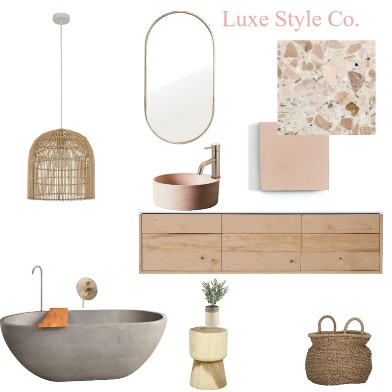 Blush Luxe Bathroom Mood Board by Luxe Style Co. on Style Sourcebook